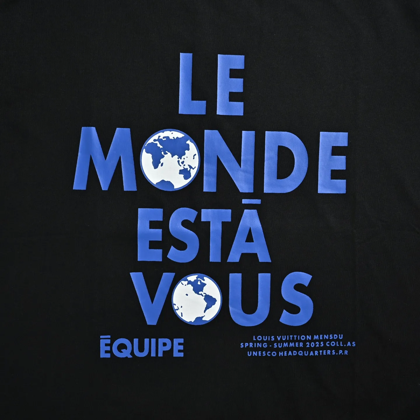Louis Vuitton/Louis Vuitton Earth letter slogan printed short sleeves